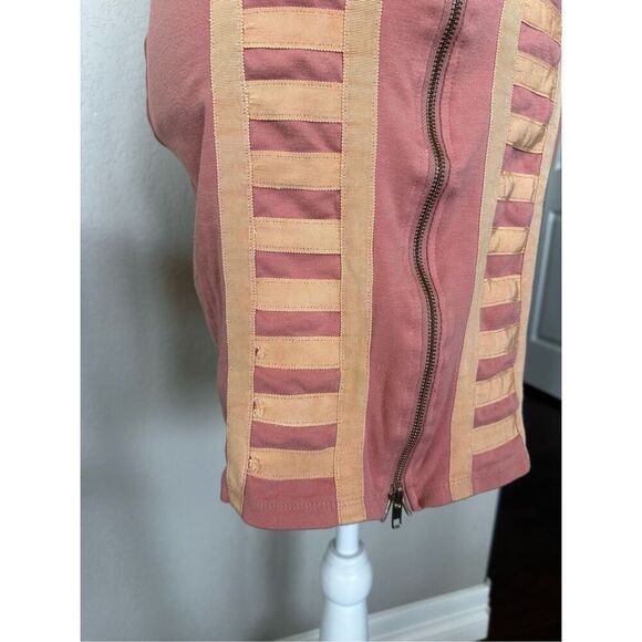Haute Monde Coral Orange Zip Up Bustier Dress Medium - Picture 5 of 9